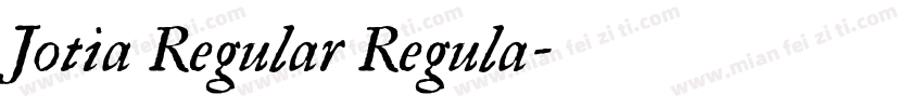 Jotia Regular Regula字体转换